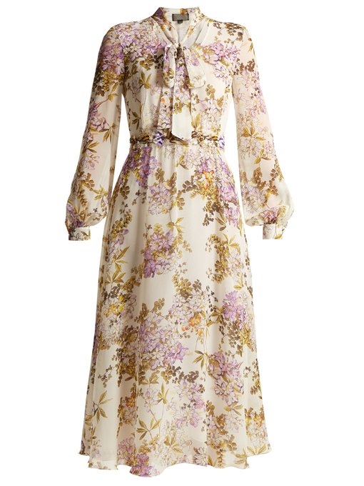 Felche Fiori-print silk-georgette dress | Giambattista Valli ...