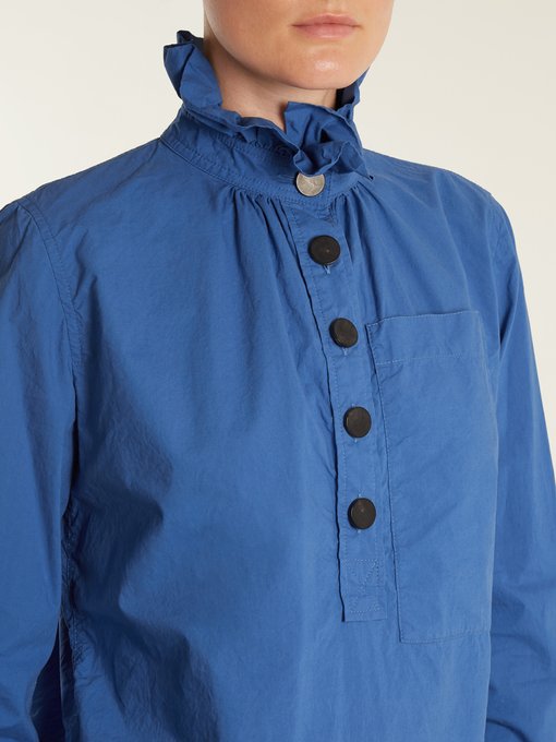 Ruffled-collar long-sleeved top | JW Anderson | MATCHESFASHION UK