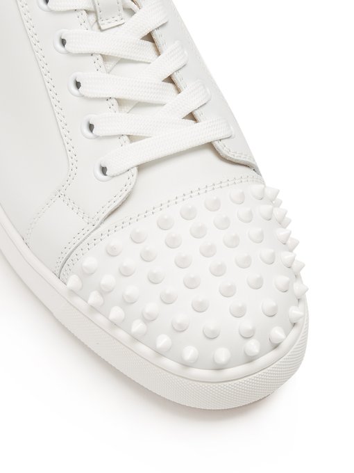 white low louboutins with spikes