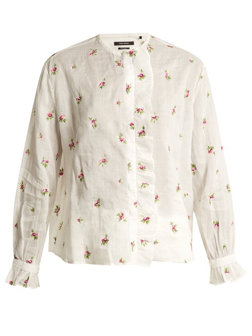 Uamos flower-embroidered lawn top | Isabel Marant | MATCHESFASHION US