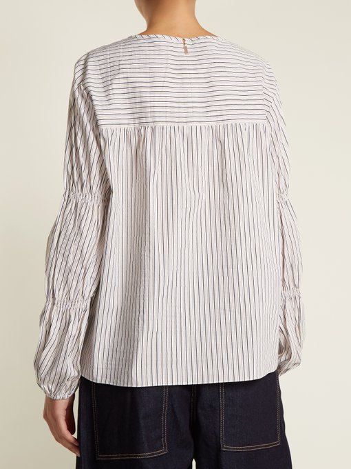 Juliet striped cotton-blend top | Tibi | MATCHESFASHION US