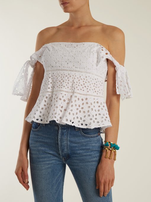 Amora broderie-anglaise cotton top | Rebecca Taylor | MATCHESFASHION UK