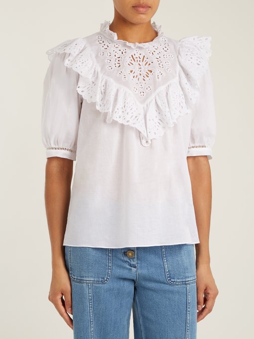 Nouveau ruffled cotton top | Rebecca Taylor | MATCHESFASHION.COM UK