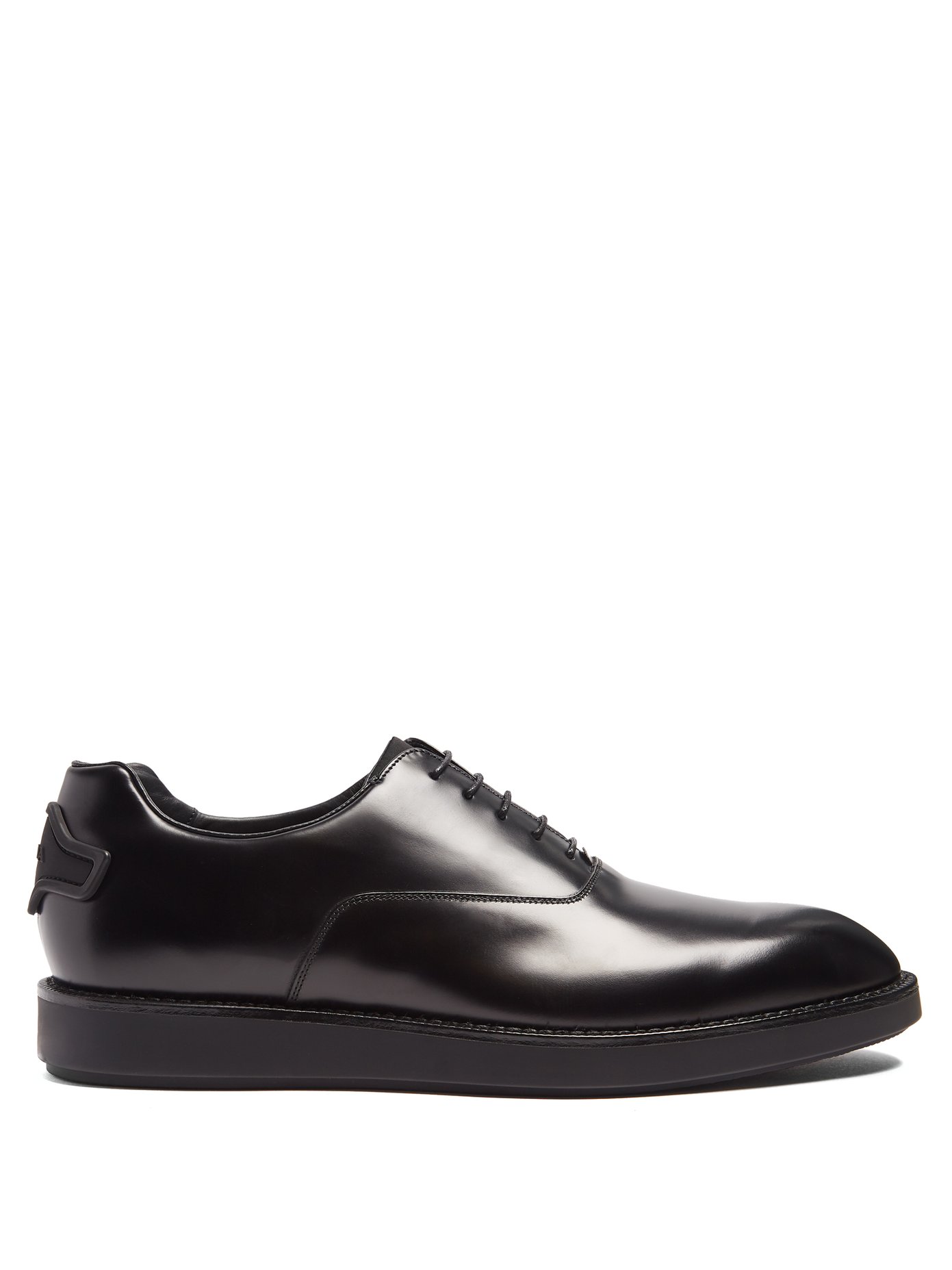 Raised-sole leather oxford shoes 