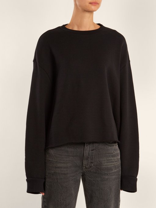 Raw-hem cotton-jersey sweatshirt | Raey | MATCHESFASHION US