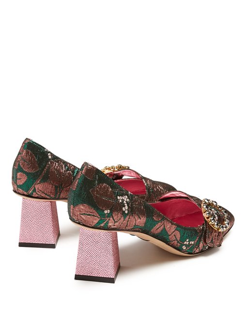 Block-heel floral-jacquard pumps | Dolce & Gabbana | MATCHESFASHION UK