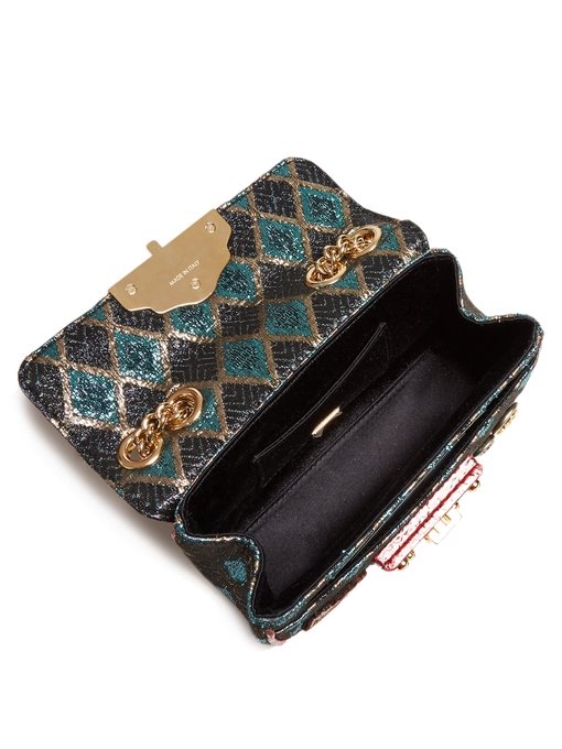 Lucia embellished jacquard shoulder bag | Dolce & Gabbana ...