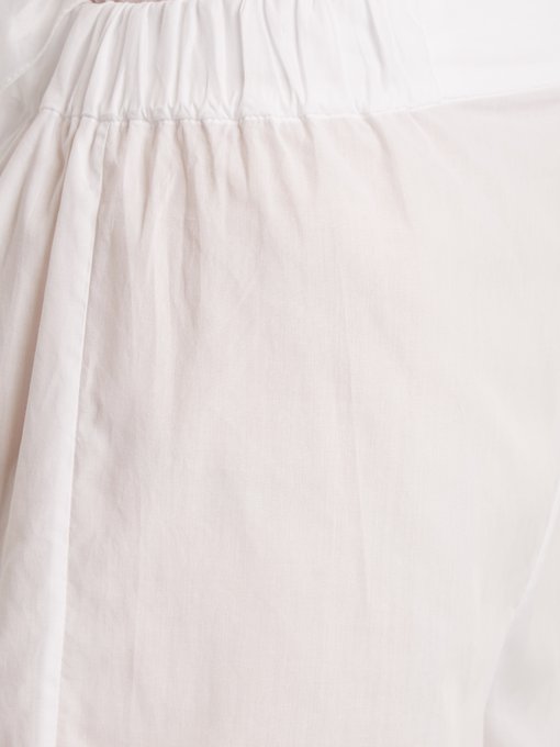 Alcina high-rise cotton pyjama shorts | Three Graces London ...
