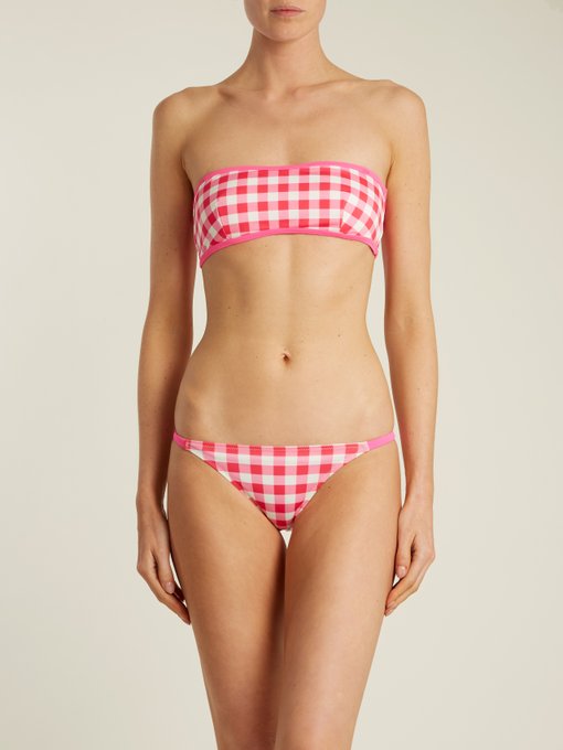 The Kate bandeau gingham bikini top展示图