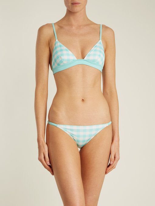 The Morgan gingham bikini top展示图