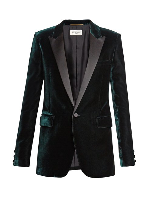 Satin-lapel velvet tuxedo jacket | Saint Laurent | MATCHESFASHION AU