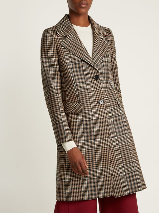Single-breasted Prince of Wales-checked wool coat | Etro ...