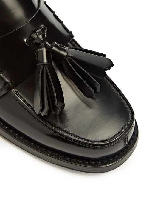 prada tassel loafers