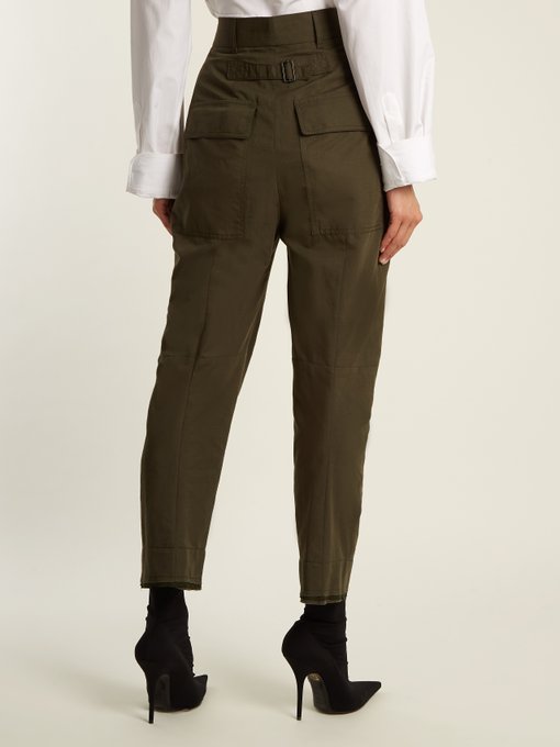 Degas high-rise linen and cotton-blend trousers | Haider Ackermann ...