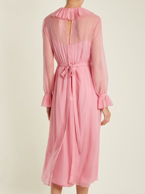 Ruffled-trimmed long-sleeved silk dress | No. 21 | MATCHESFASHION UK