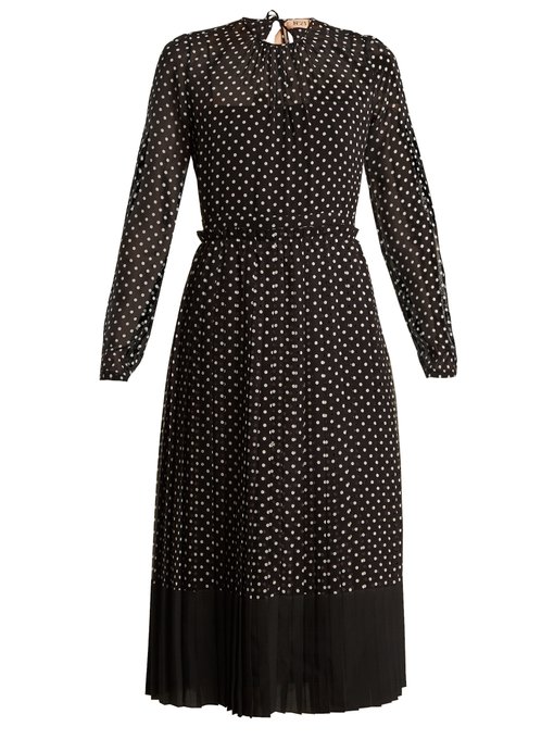 Polka-dot print silk-chiffon dress | No. 21 | MATCHESFASHION UK