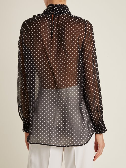 High-neck ruffle-trimmed silk blouse | No. 21 | MATCHESFASHION US