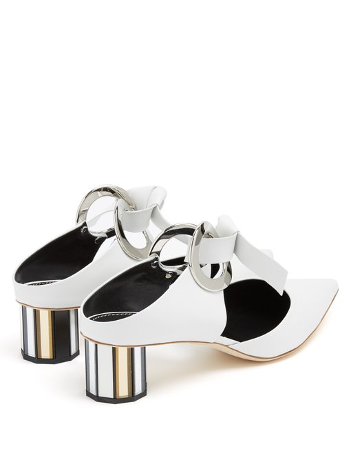 Front-tie block-heel leather mules | Proenza Schouler | MATCHESFASHION US