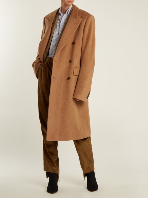 Vetements Double-breasted camel-hair coat  