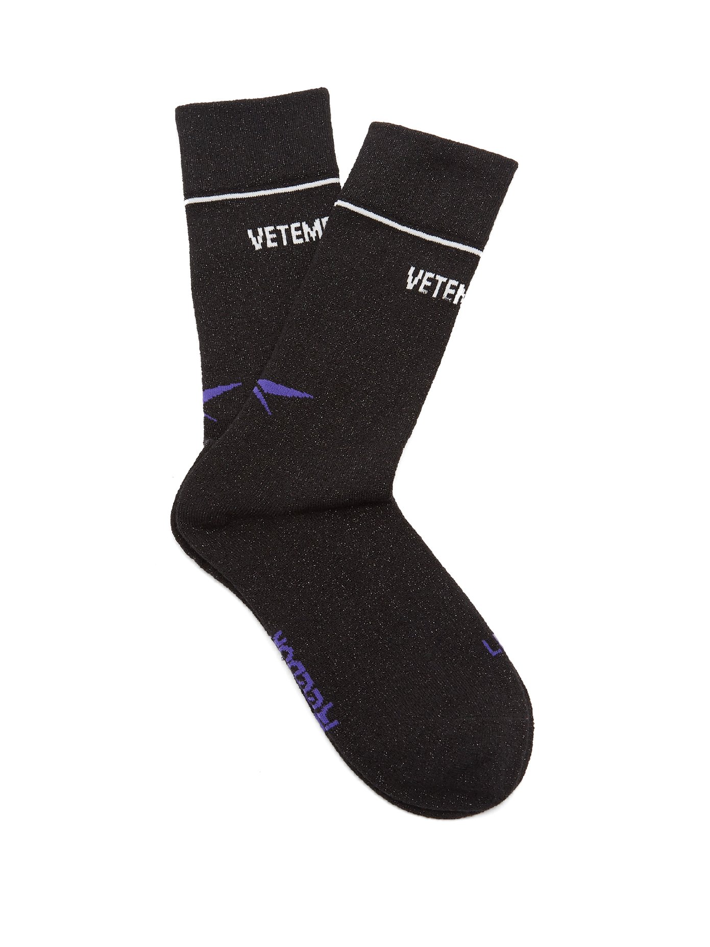 vetements black reebok edition classic socks