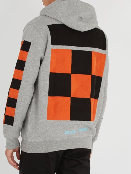 off white checkered hoodie