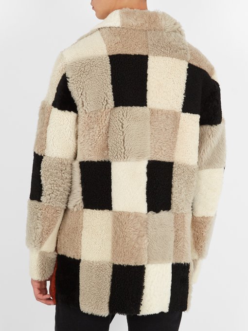 Checkered shearling coat | Off-White | MATCHESFASHION UK