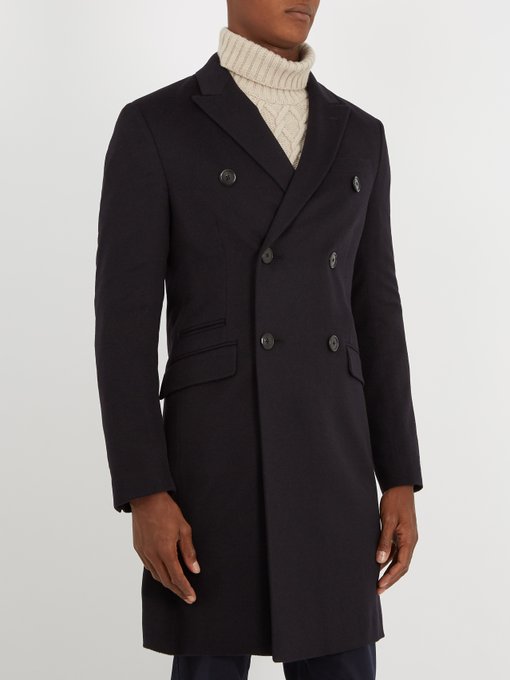 Double-breasted peak-lapel overcoat | Prada | MATCHESFASHION.COM US
