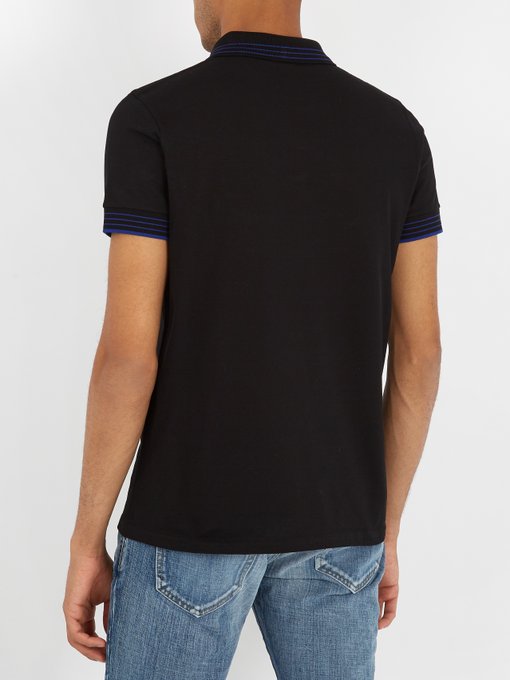 Logo-embroidered cotton-piqué polo shirt | Saint Laurent ...