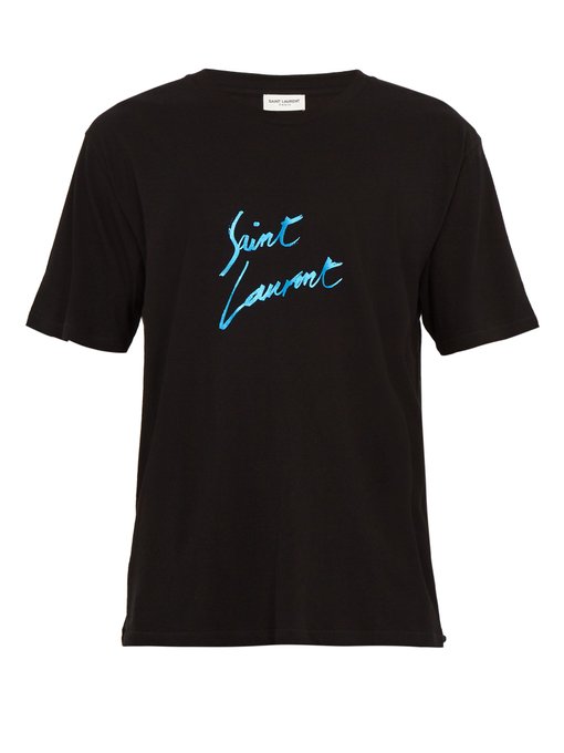 Logo-print cotton-jersey T-shirt | Saint Laurent | MATCHESFASHION US