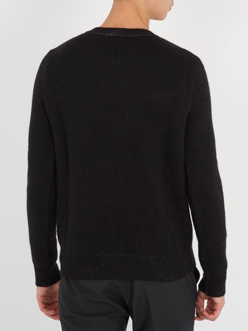 Handsome-intarsia mohair-blend sweater | Saint Laurent | MATCHESFASHION ...