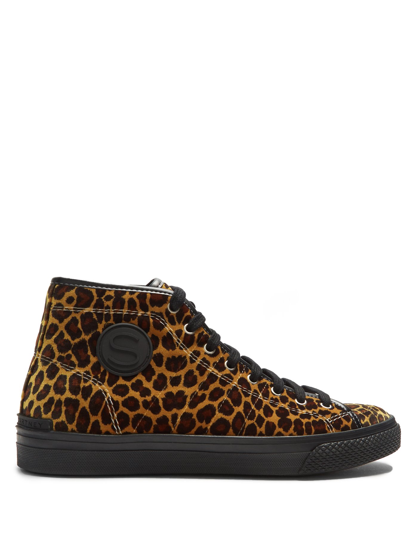 Leopard-print high-top trainers 