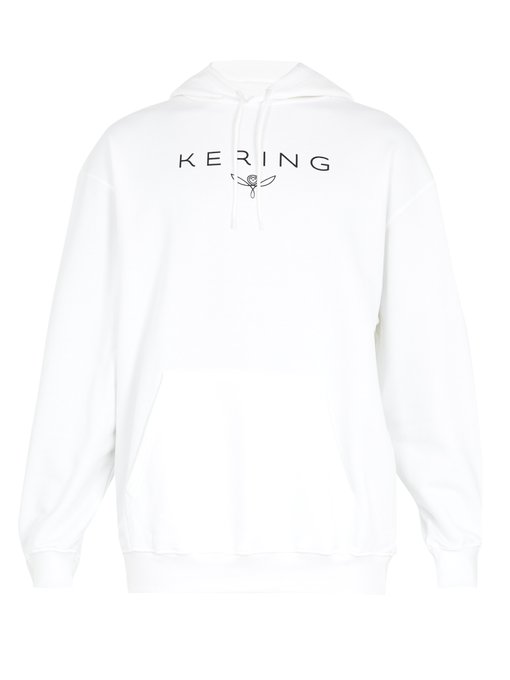 Kering-print cotton-jersey hooded 