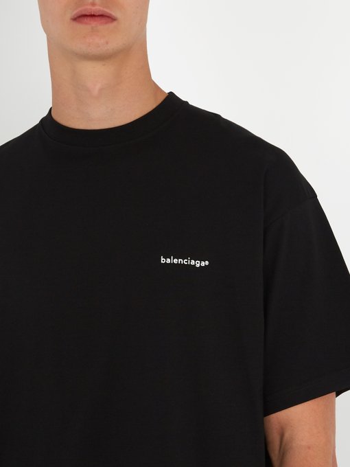 balenciaga oversized logo t shirt