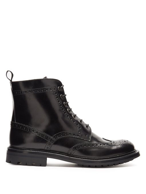 Church'S Angelina Polished-Leather Ankle Boots In Black | ModeSens