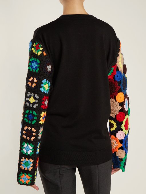Crochet-sleeve wool sweater | JW Anderson | MATCHESFASHION UK