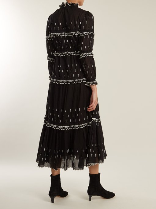 Lyukio ruffle-trimmed tiered cotton dress | Isabel Marant Étoile ...