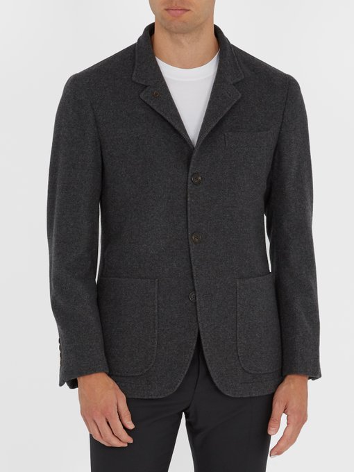 Patch-pocket brushed-cashmere blazer | Brunello Cucinelli ...