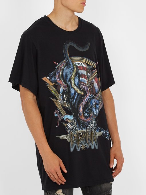 balmain snake t shirt