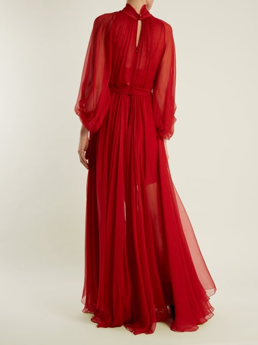 Adeola tie-waist silk-mousseline gown | Maria Lucia Hohan ...