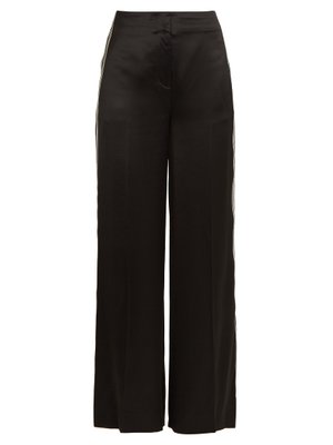 Ribbon wide-leg satin trousers | Diane Von Furstenberg | MATCHESFASHION US