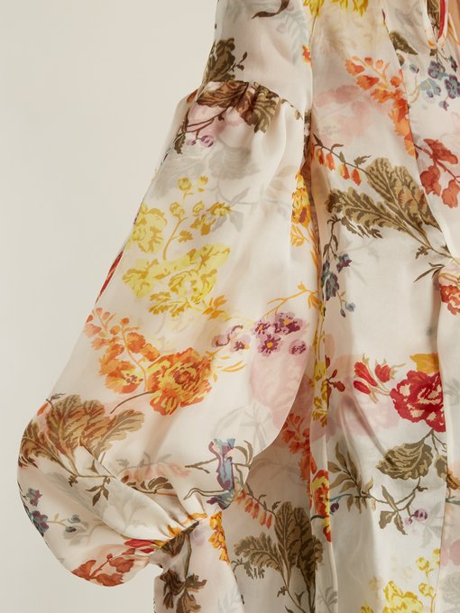 Swash floral-print silk-organza top | Rosie Assoulin | MATCHESFASHION ...
