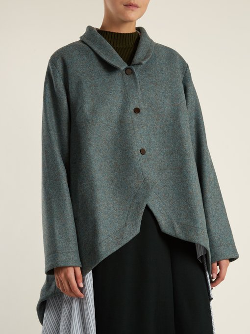 Open-back curved-hem wool jacket | Palmer//harding | MATCHESFASHION.COM UK
