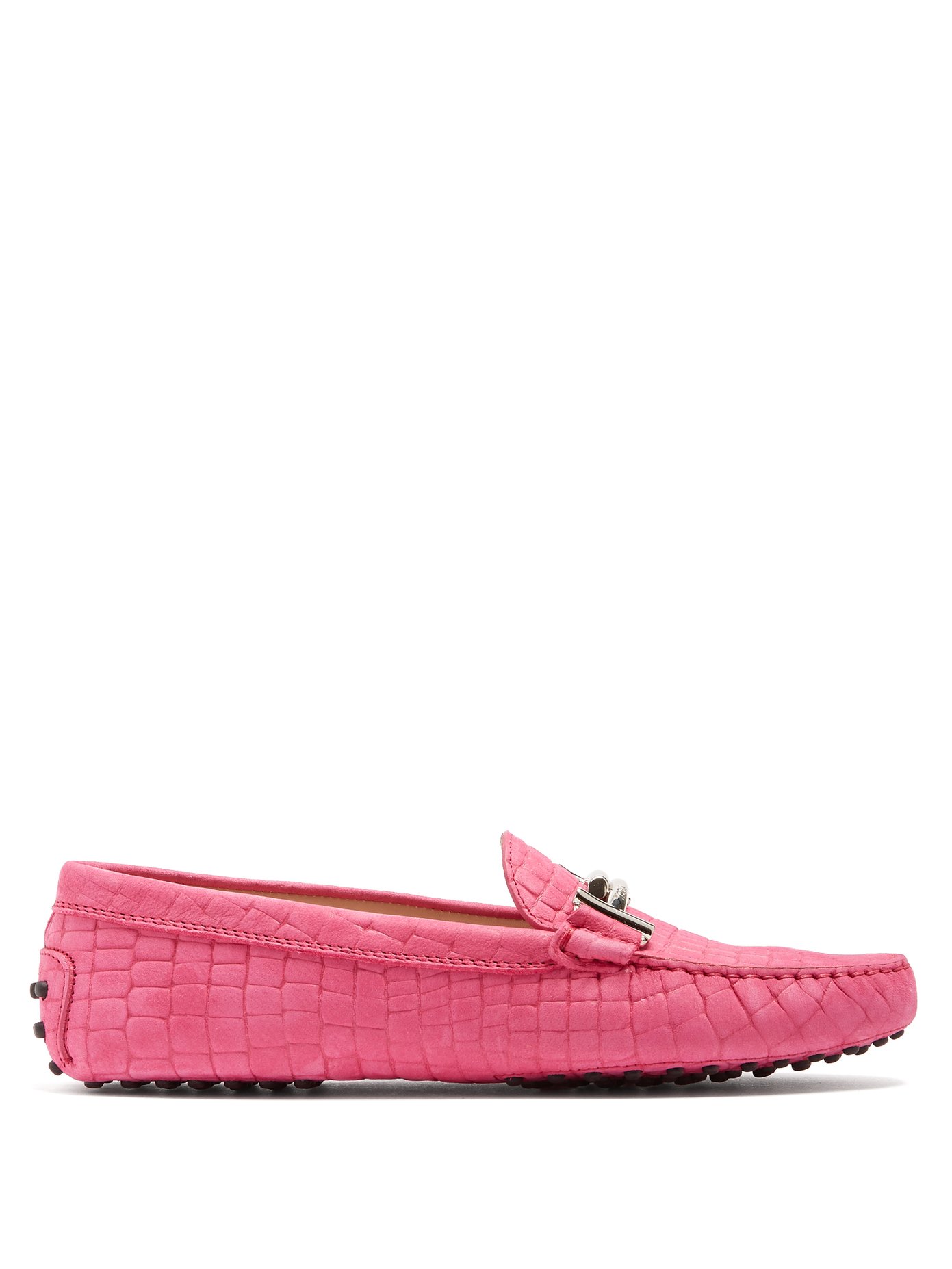 tod's pink suede loafers