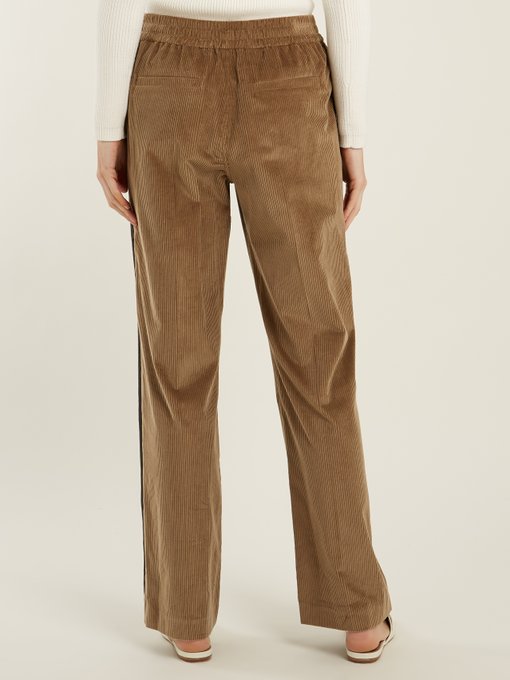 Side-stripe wide-leg corduroy trousers | Brunello Cucinelli ...