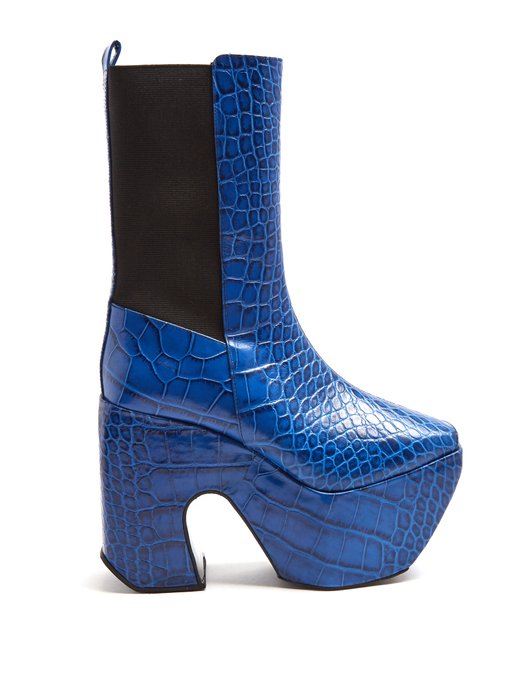 blue crocodile boots