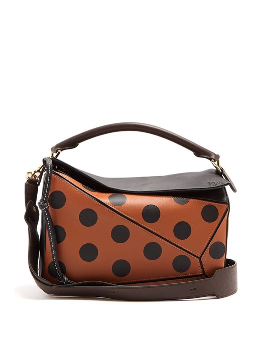 Puzzle polka-dot leather bag | Loewe 