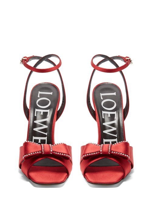 Bow-embellished satin sandals | Loewe | MATCHESFASHION US