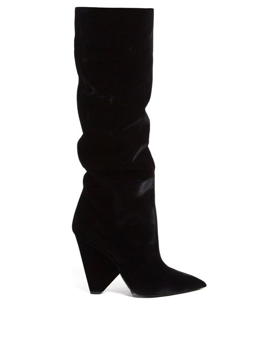 Niki slouch velvet boots | Saint Laurent | MATCHESFASHION US