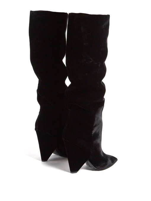 Niki slouch velvet boots | Saint Laurent | MATCHESFASHION UK