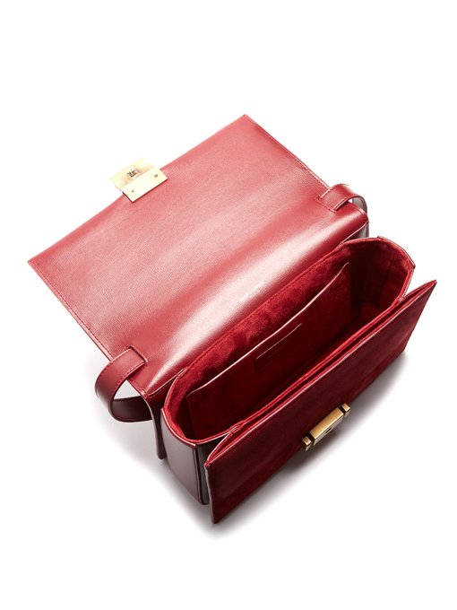 Bellechasse medium leather and suede bag | Saint Laurent ...